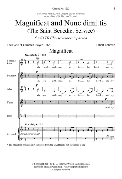 Magnificat and Nunc dimittis (The Saint Benedict Service) (Downloadable)