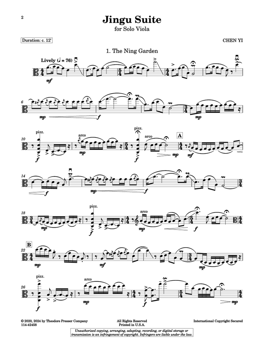 Jingu Suite Chamber Music scores gallery preview page 2