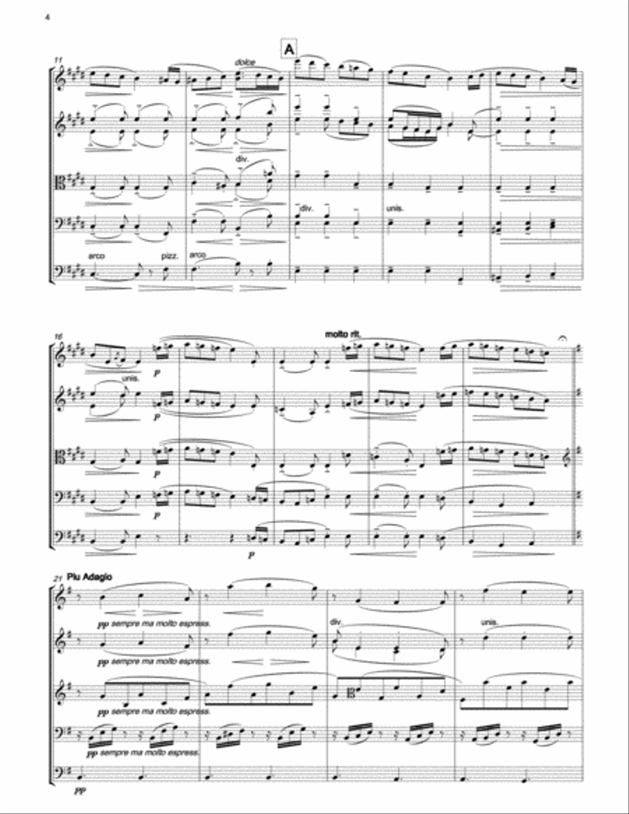 BRAHMS Intermezzo Op.117 No.1 for string orchestra String Orchestra scores gallery preview page 3