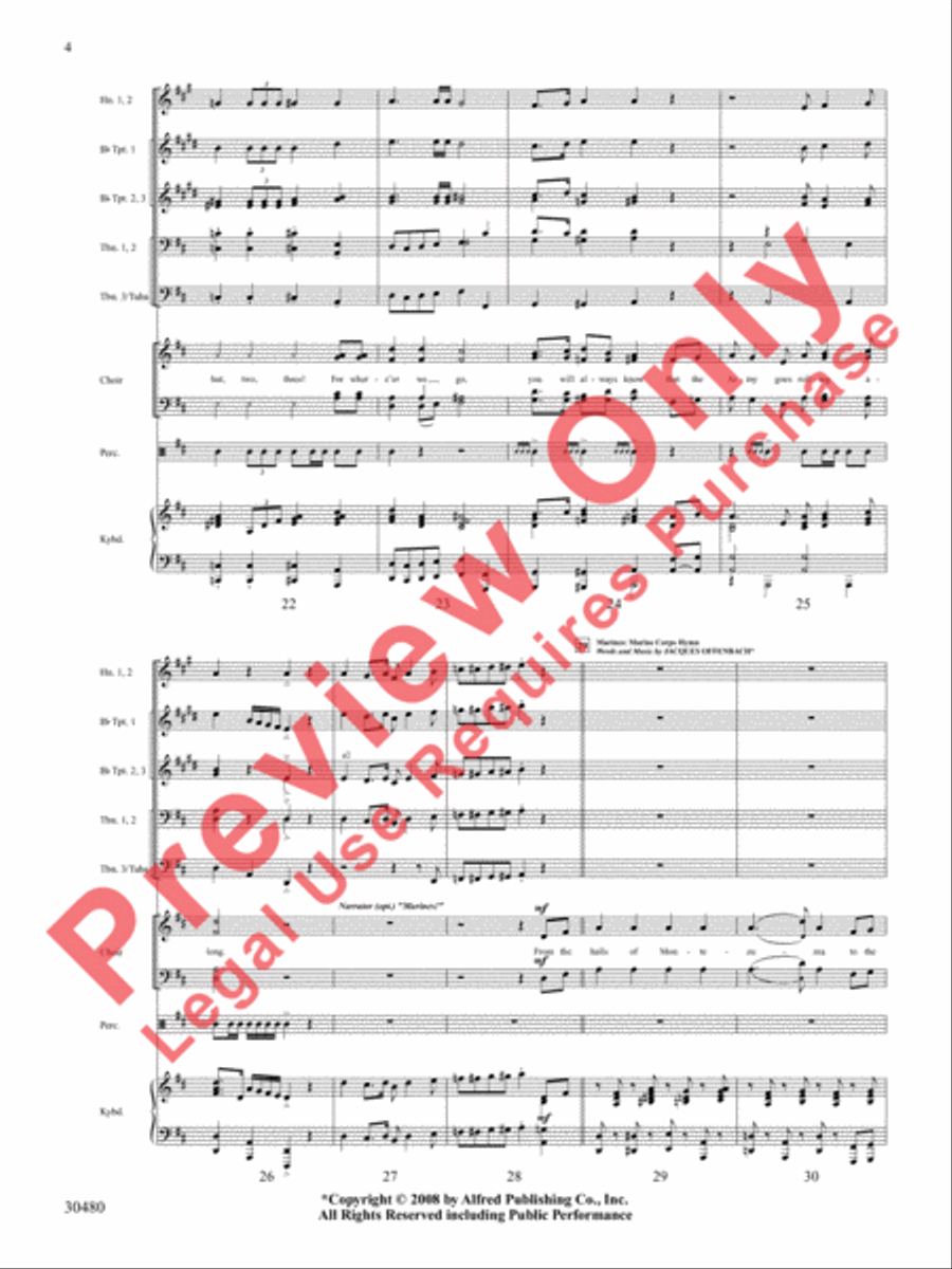 A Tribute to the Armed Services (A Medley) Choir scores gallery preview page 5