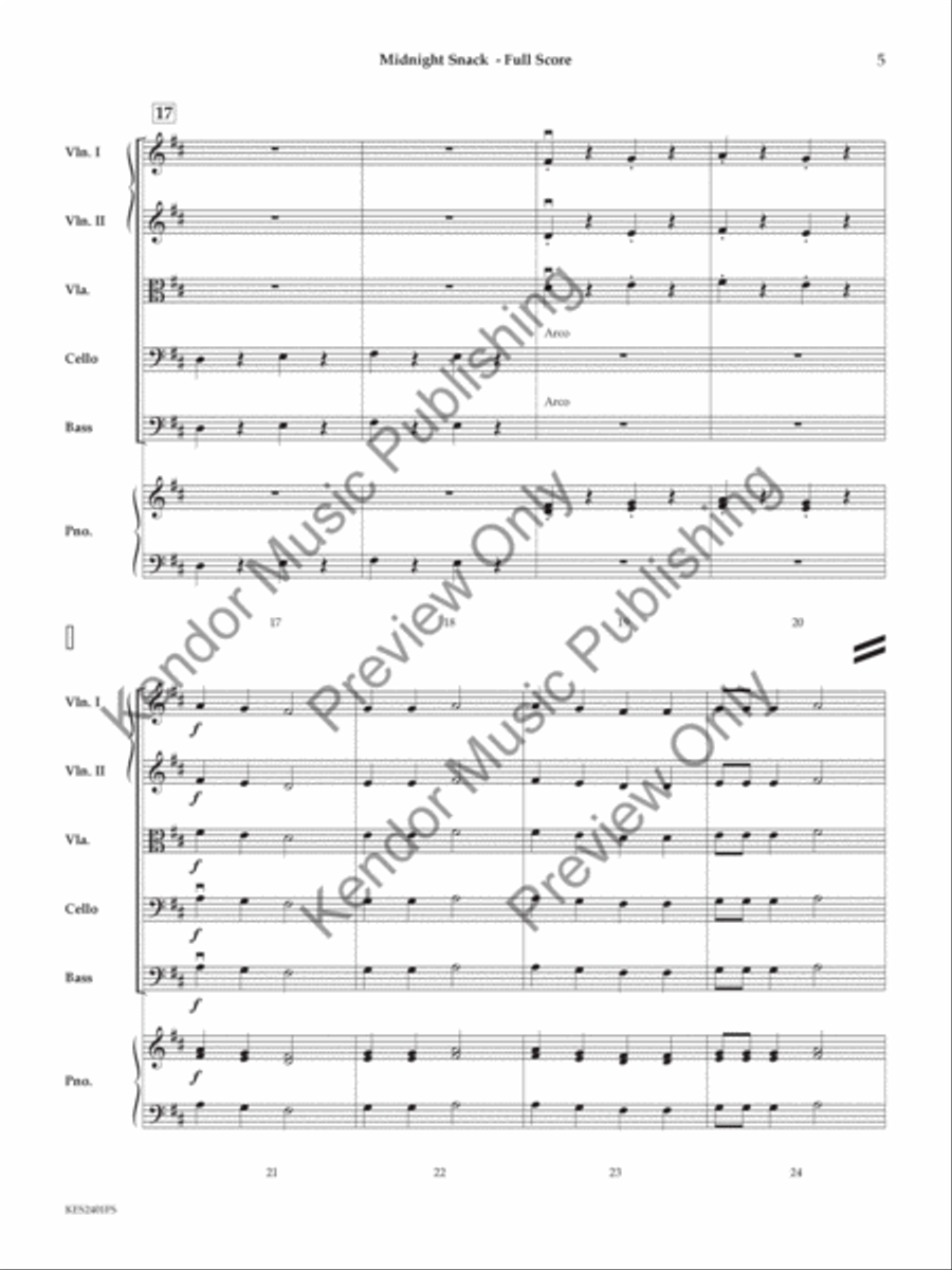 Midnight Snack String Orchestra scores gallery preview page 6
