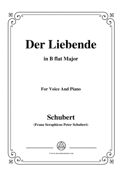 Schubert-Der Liebende,D.207,in B flat Major,for Voice and Piano image number null