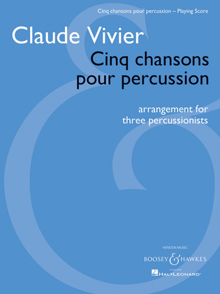 Book cover for Cinq chansons pour percussion