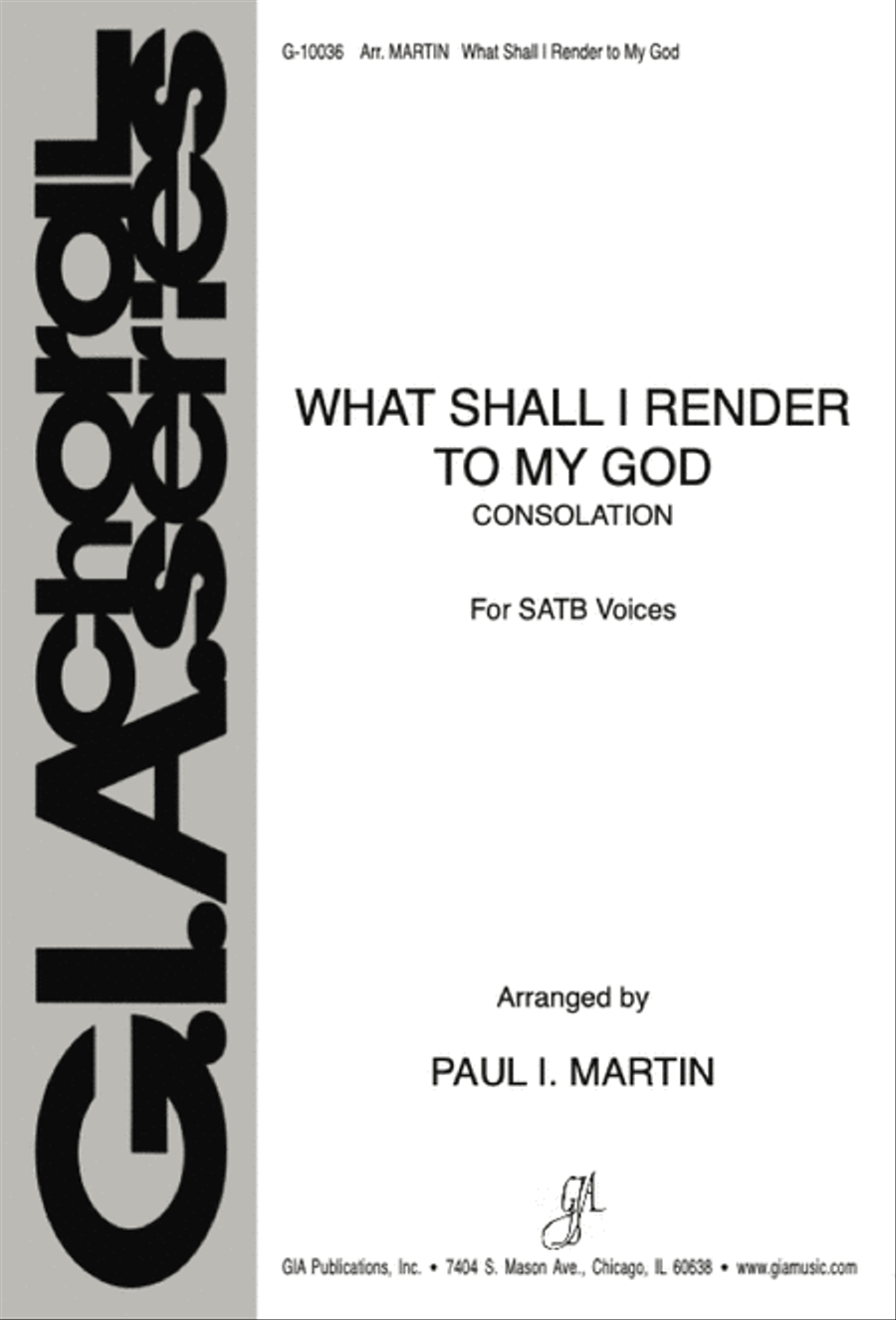 What Shall I Render to My God 4-Part scores gallery preview page 1