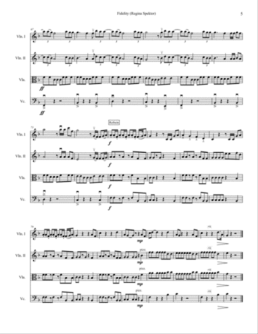 Fidelity String Quartet scores gallery preview page 5