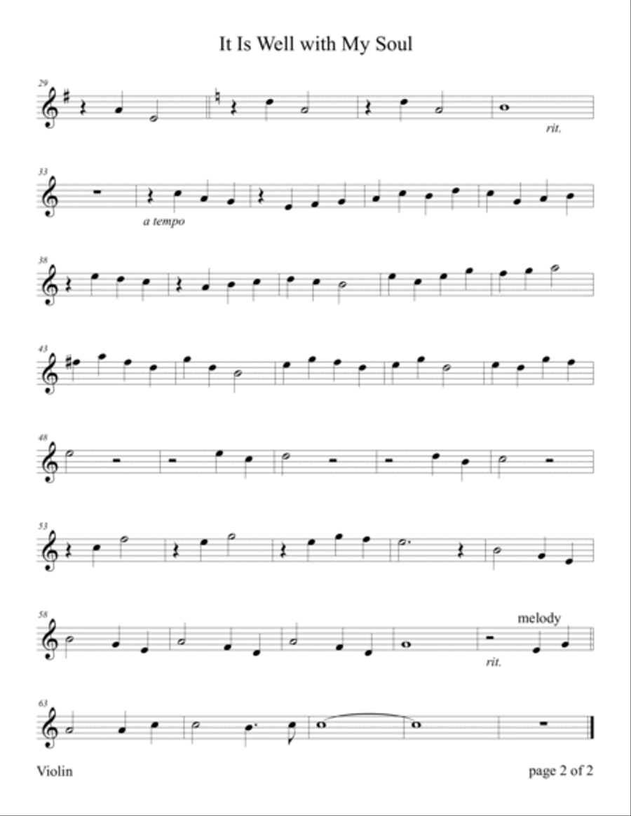 It Is Well (for Violin and Cello Duet with Piano accompaniment) Piano Trio scores gallery preview page 4
