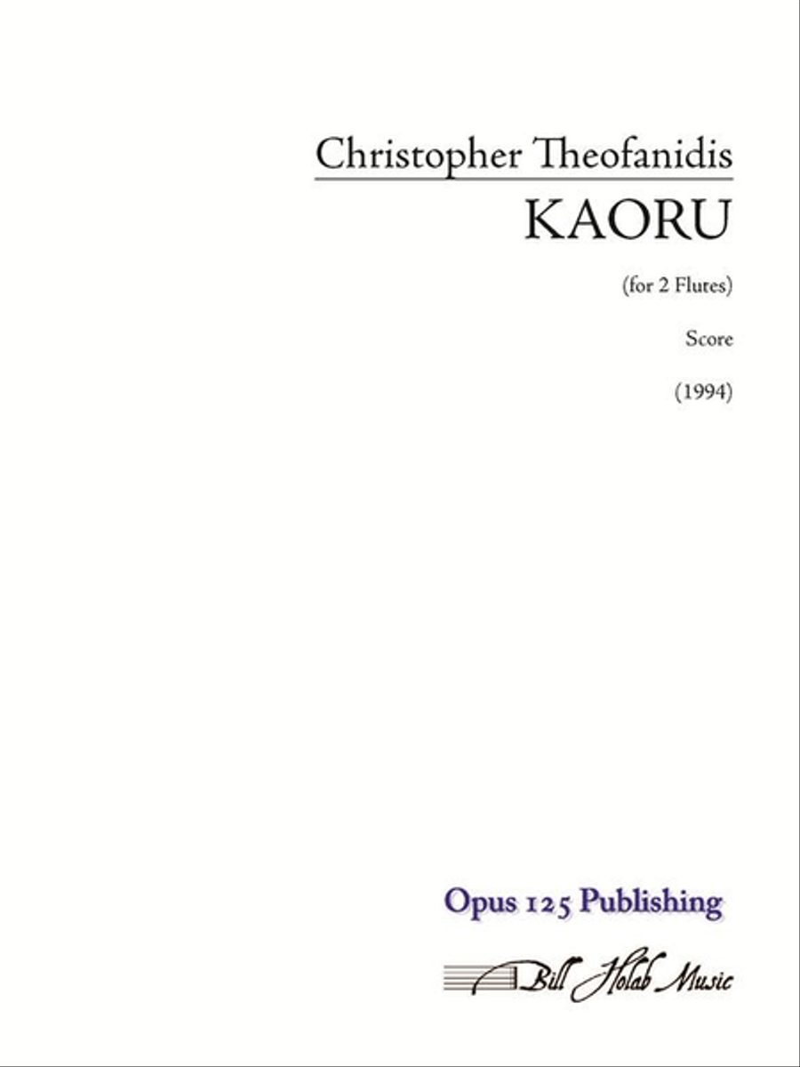 Kaoru (score and parts) Kaoru (score and parts) Flute Duet scores gallery preview page 1