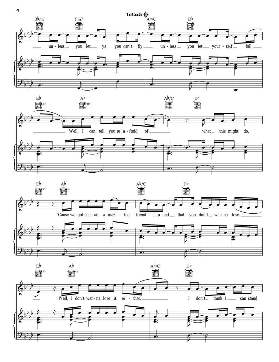 Fall Fall Piano, Vocal, Guitar scores gallery preview page 4