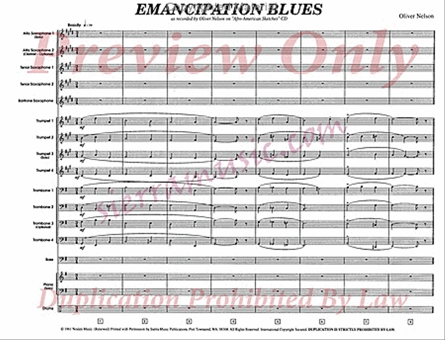 Emancipation Blues Big Band scores gallery preview page 2