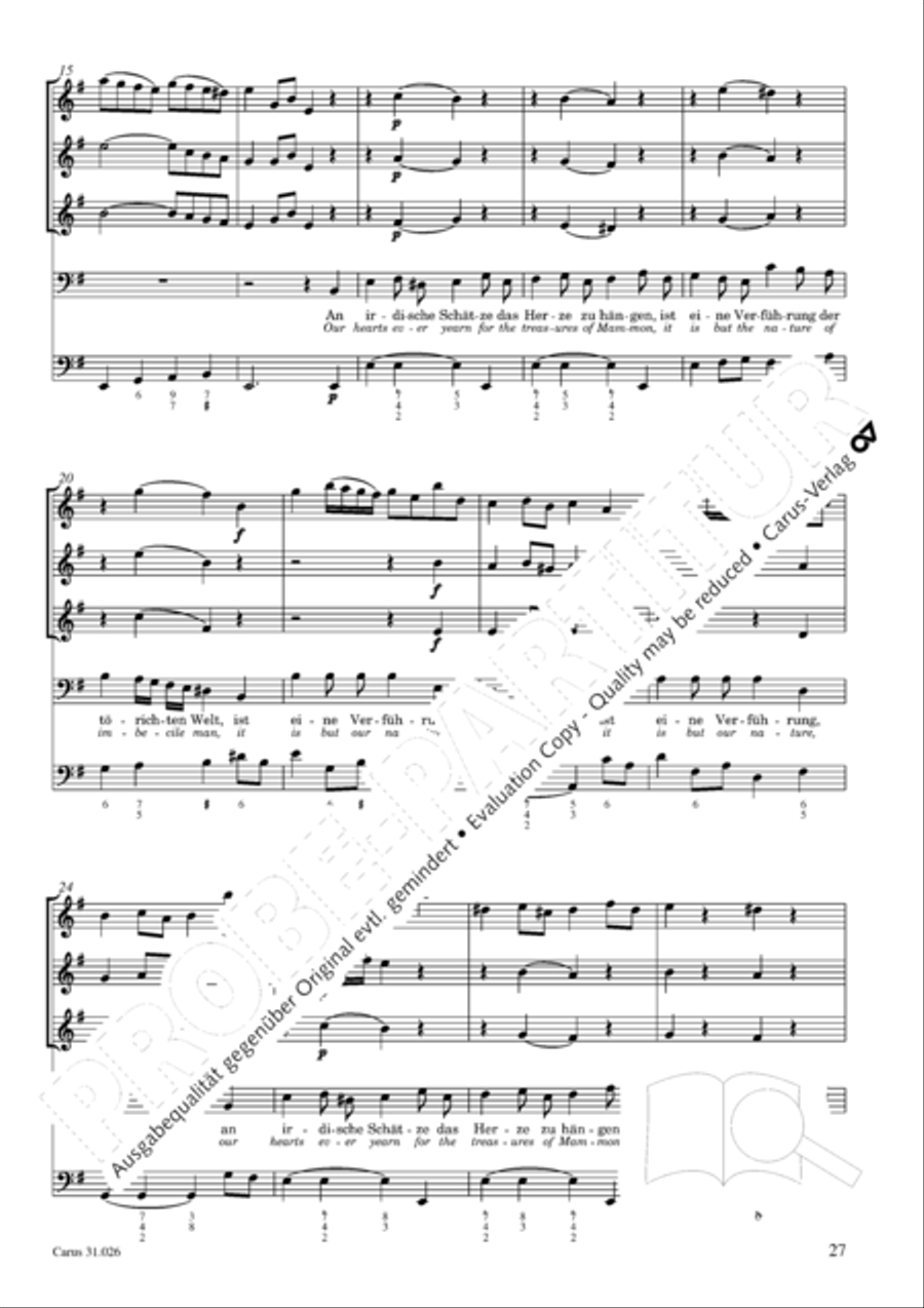 Ah, how fleeting, ah, how futile (Ach wie fluchtig, ach wie nichtig) 4-Part scores gallery preview page 28