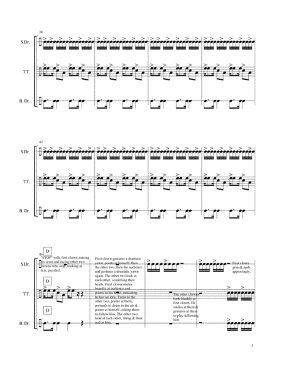 Clowning Suite Percussion Ensemble scores gallery preview page 3