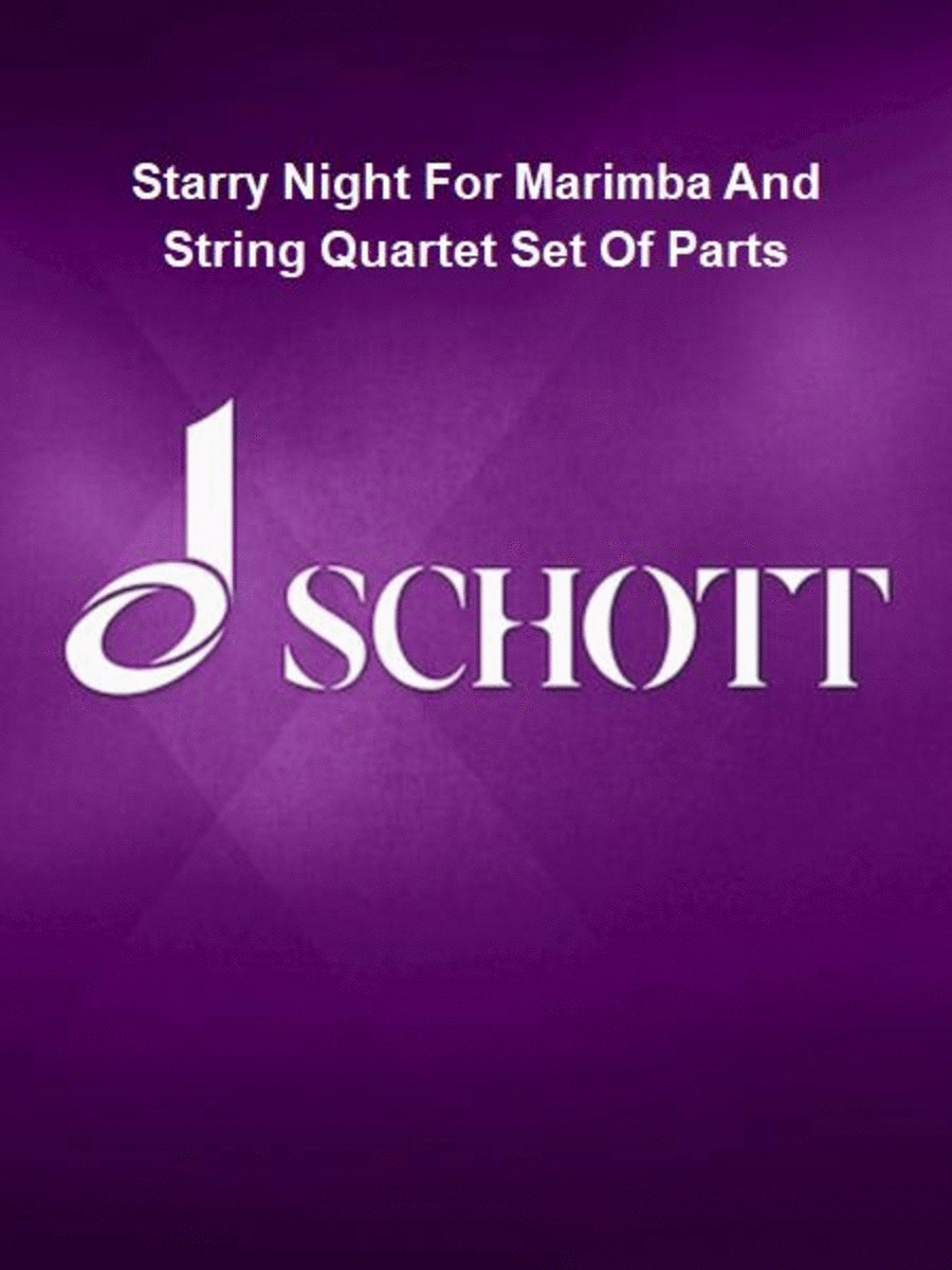 Starry Night For Marimba And String Quartet Set Of Parts String Quartet scores gallery preview page 1