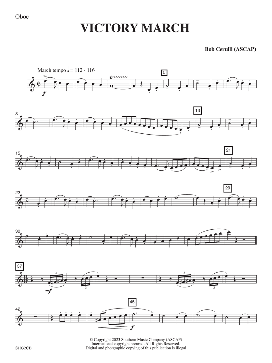 Victory March - Oboe Concert Band scores gallery preview page 1