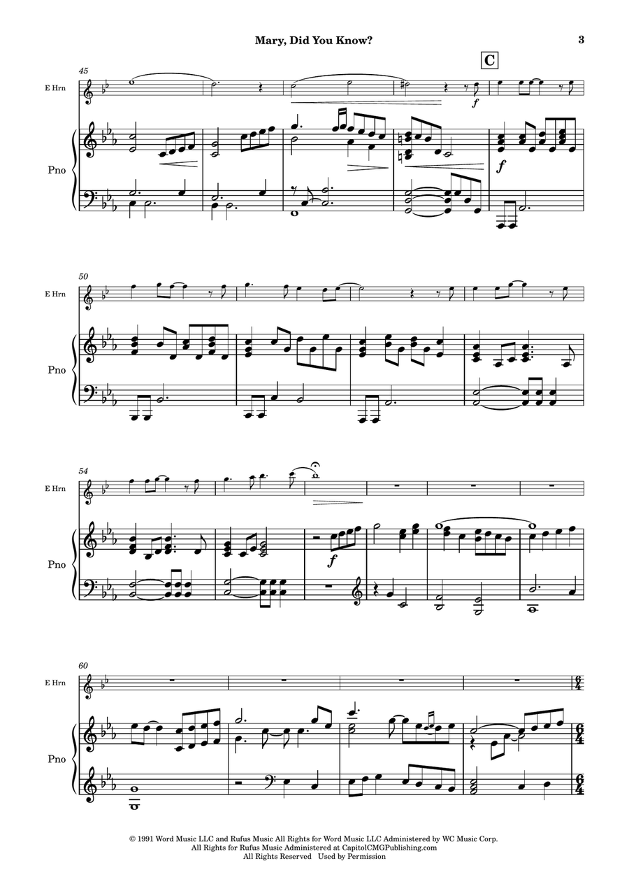 Mary, Did You Know? Mary, Did You Know? English Horn scores gallery preview page 4