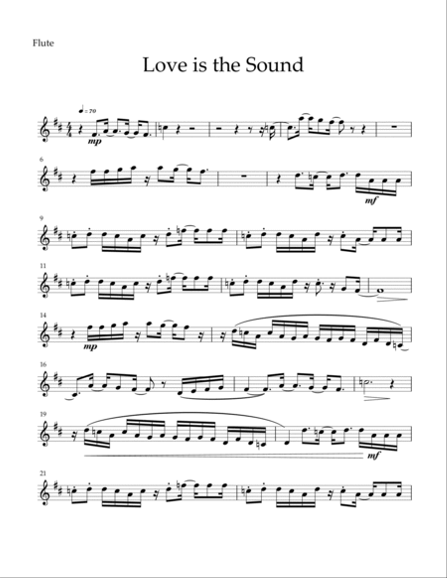 Love is the Sound (woodwind quartet) Woodwind Quartet scores gallery preview page 6
