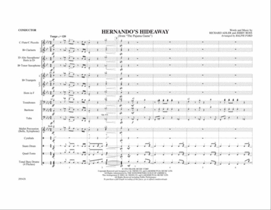 Hernando's Hideaway Marching Band scores gallery preview page 2