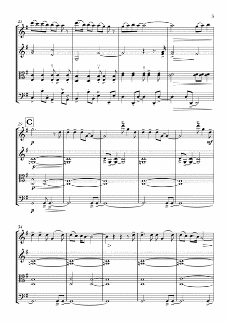 For Your Eyes Only String Quartet scores gallery preview page 3