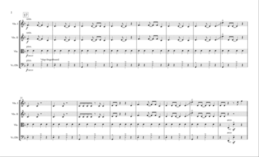 Uptown Funk Uptown Funk String Quartet scores gallery preview page 2