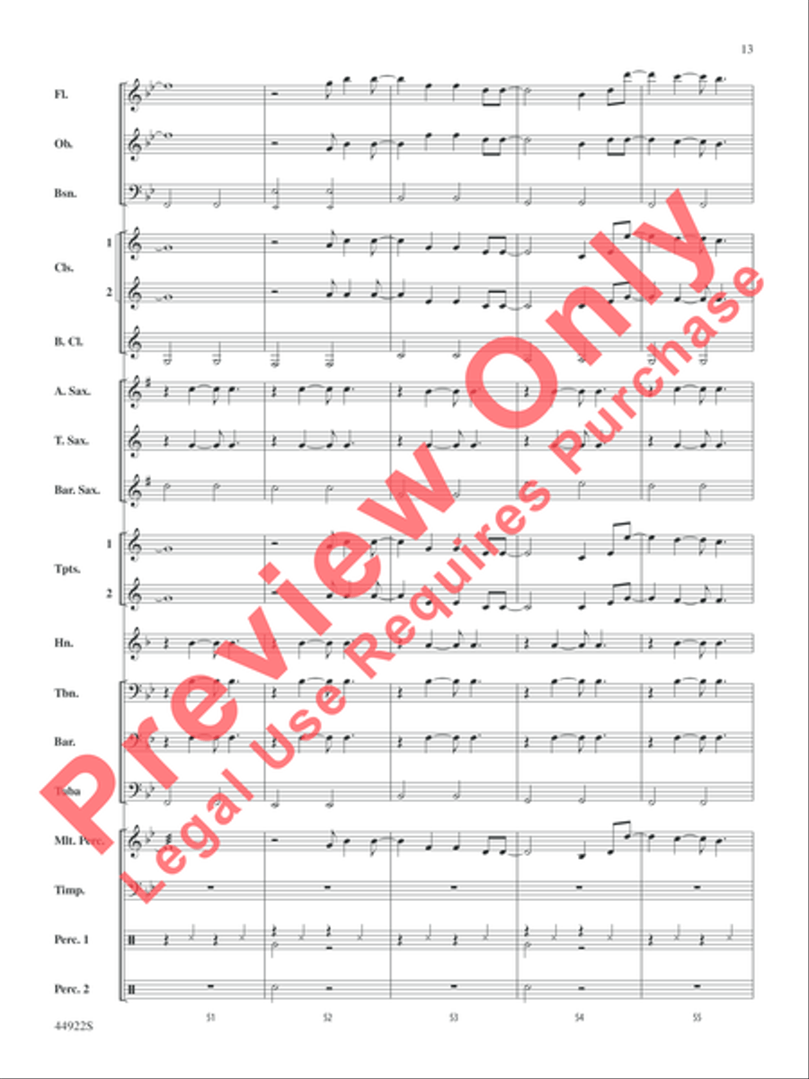 Bright Bright Concert Band scores gallery preview page 13