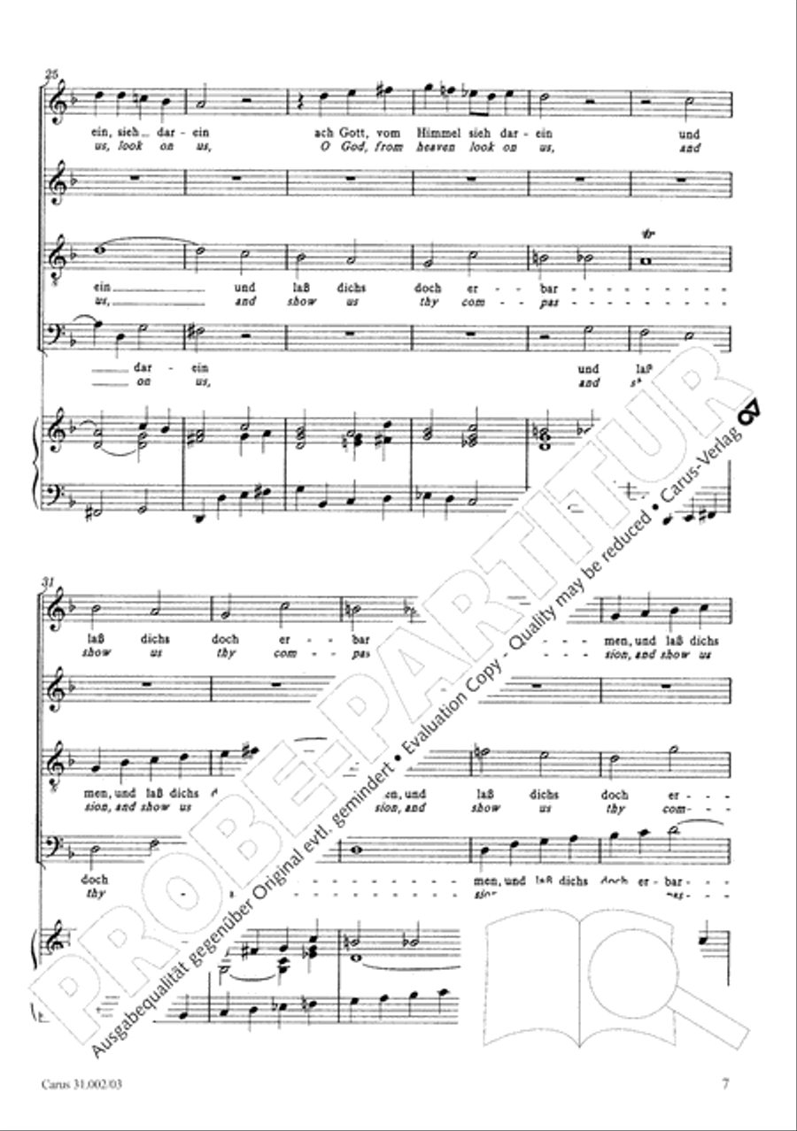 O God, from heaven look on us (Ach Gott, vom Himmel sieh darein) ATB scores gallery preview page 8