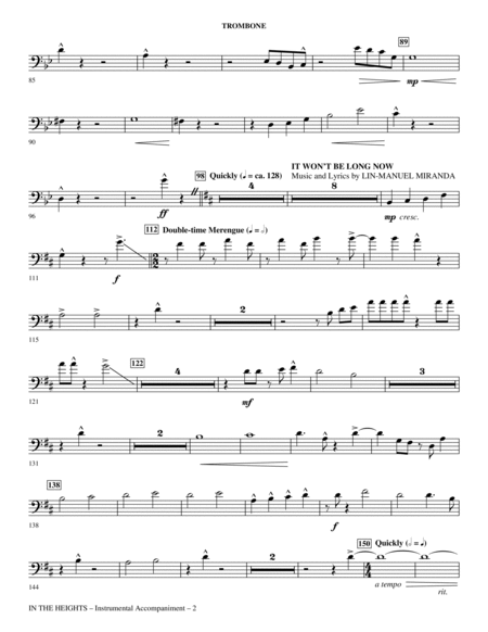 In The Heights (Choral Medley) (arr. Mac Huff) - Trombone