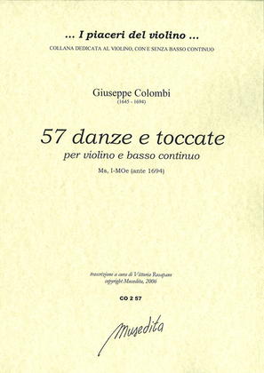 Book cover for 57 Danze e Toccate (Ms, I-MOe)