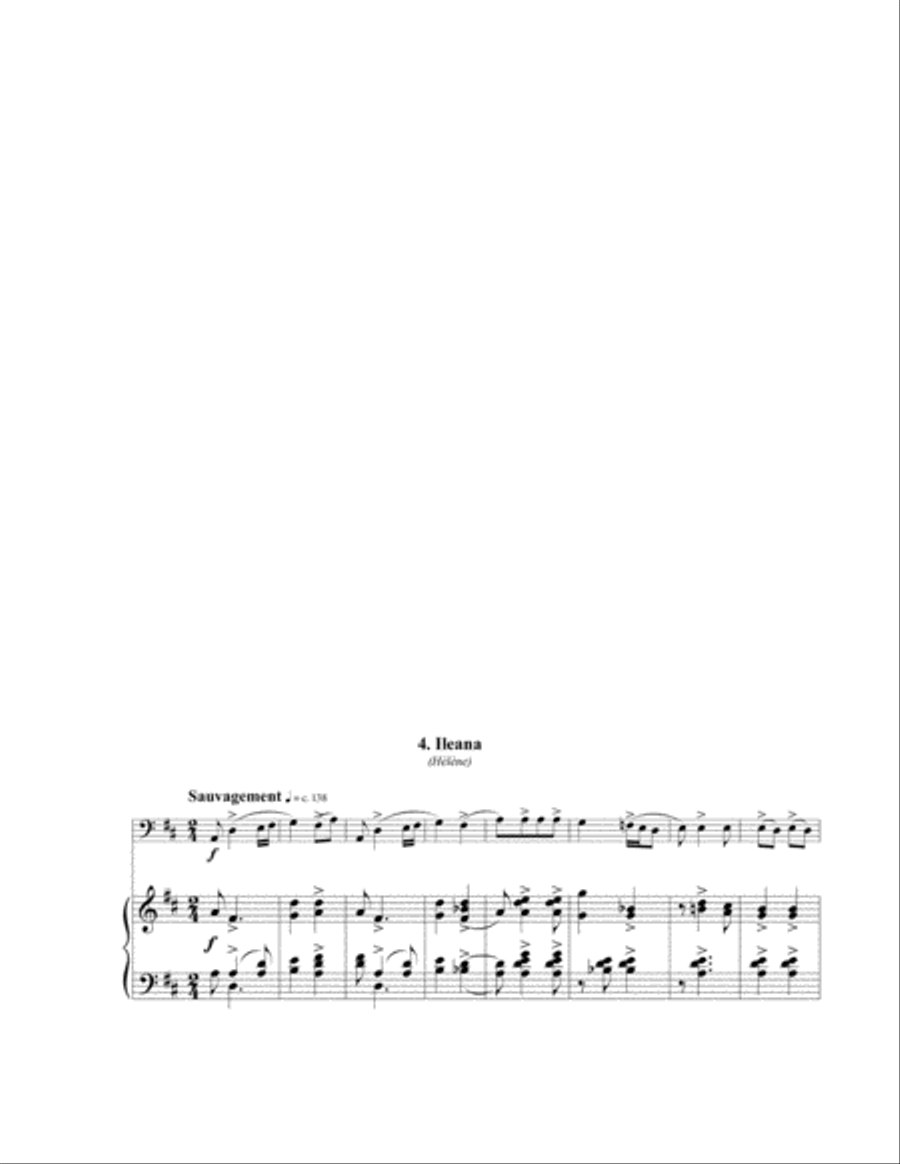 Danses Roumaines for Tuba or Bass Trombone & Piano Bass Trombone scores gallery preview page 5