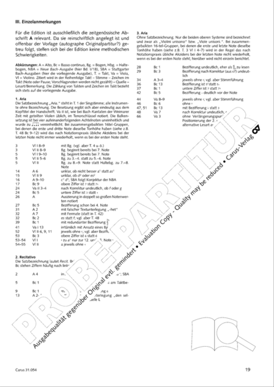 Stand firm against the lure of sinning (Widerstehe doch der Sunde) Alto Voice scores gallery preview page 20