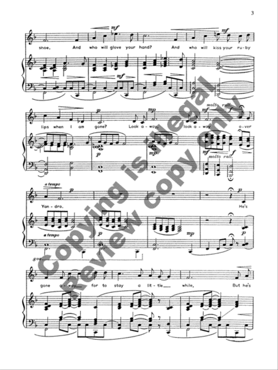 He's Gone Away Medium Voice scores gallery preview page 7