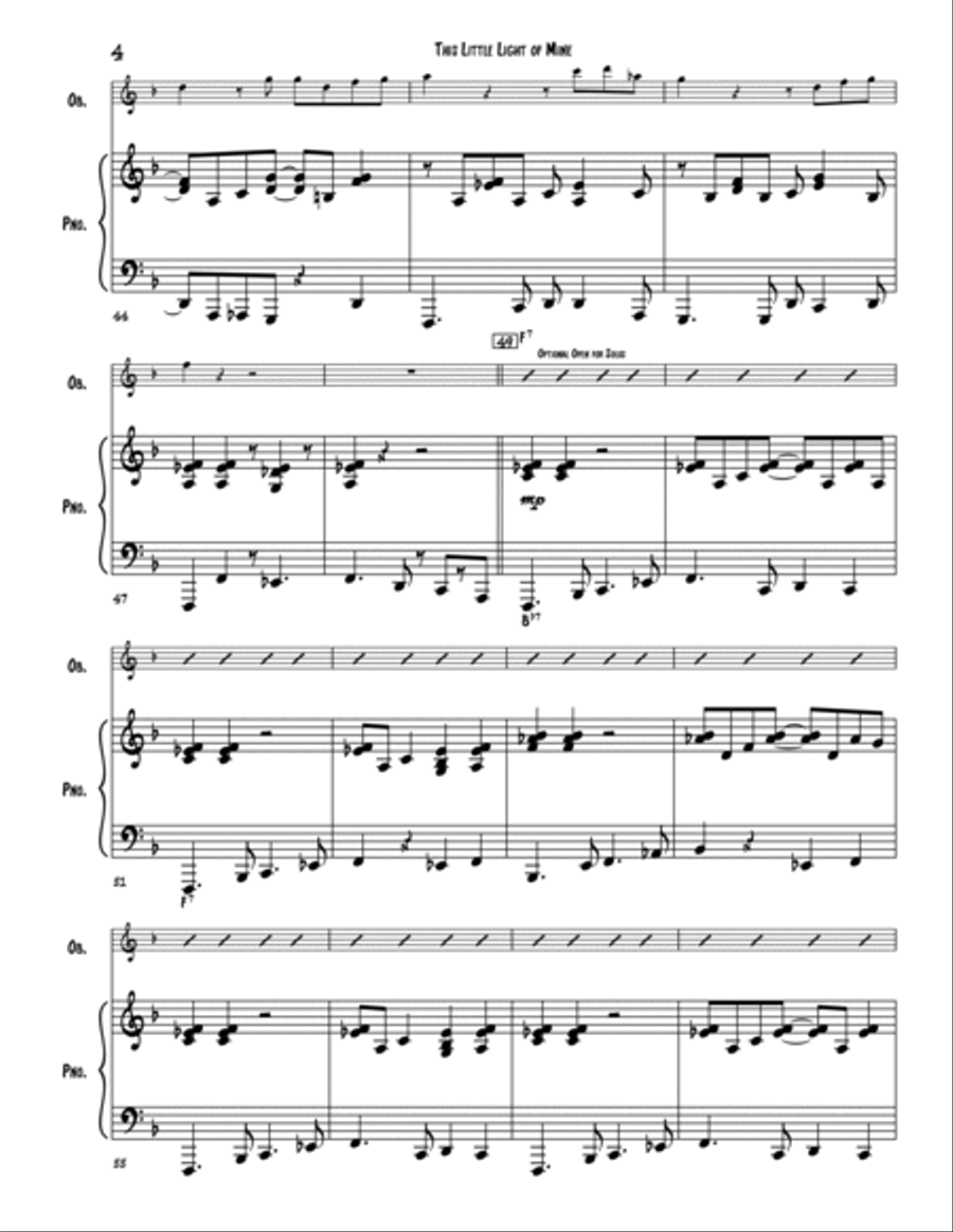 This Little Light of Mine for Oboe Piano scores gallery preview page 5