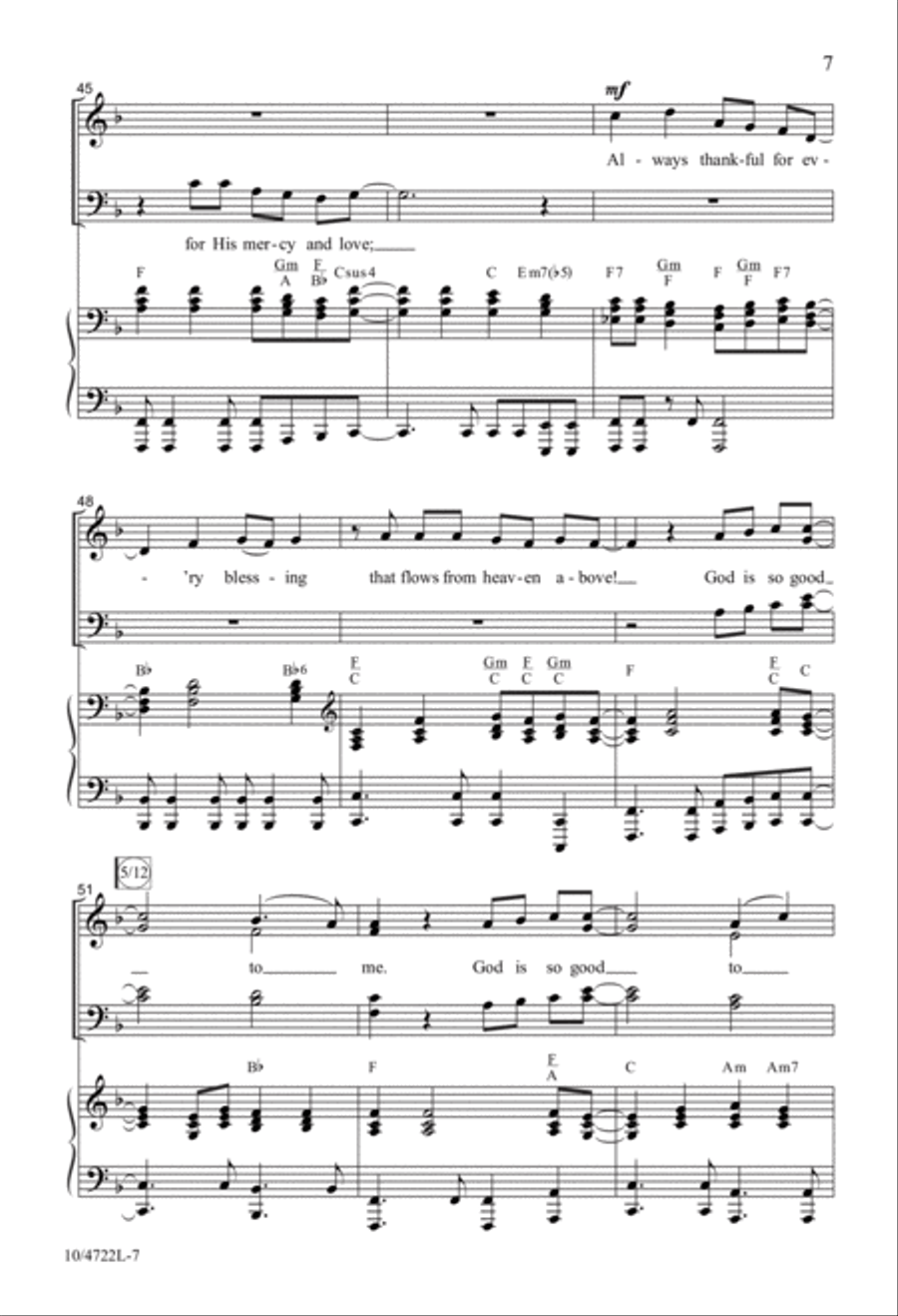 God Is So Good to Me God Is So Good to Me 4-Part scores gallery preview page 7