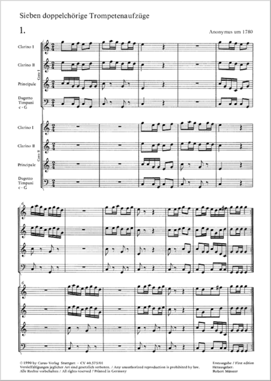 Sieben Trompetenaufzuge Trumpet scores gallery preview page 2