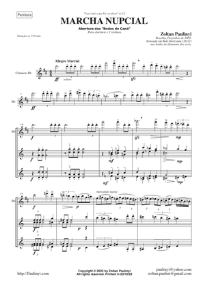 March, for trio (clarinet and 2 violins)
