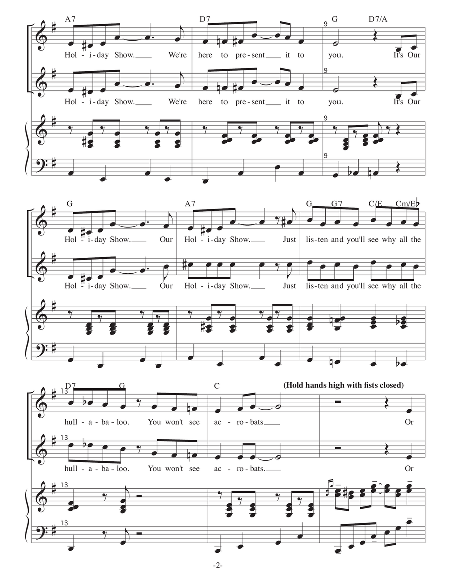 Our Holiday Show Our Holiday Show 2-Part scores gallery preview page 2