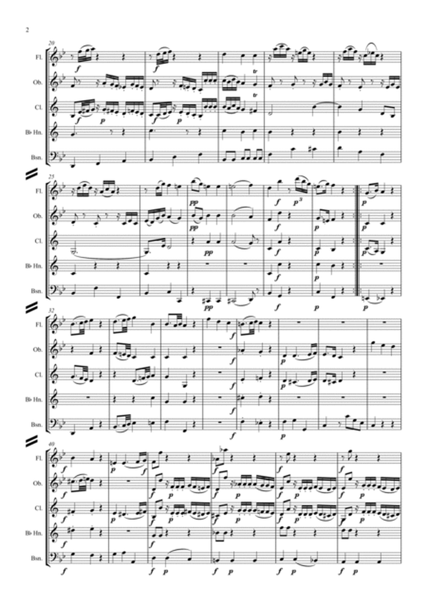 Mozart: Divertimento in Bb "Salzburg Symphony No.2" K137 - wind quintet image number null