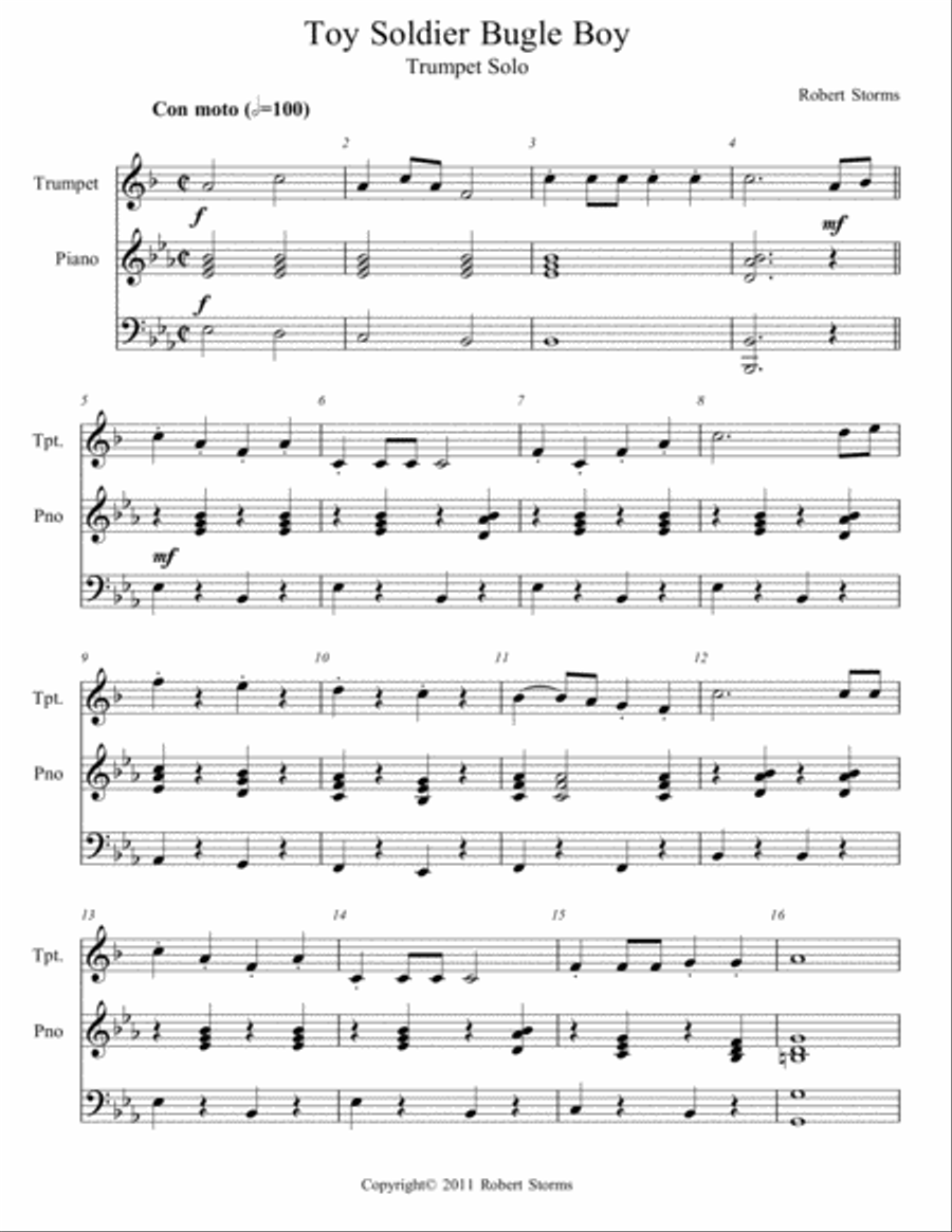 Toy Soldier Bugle Boy - Trumpet Solo Trumpet Solo scores gallery preview page 2