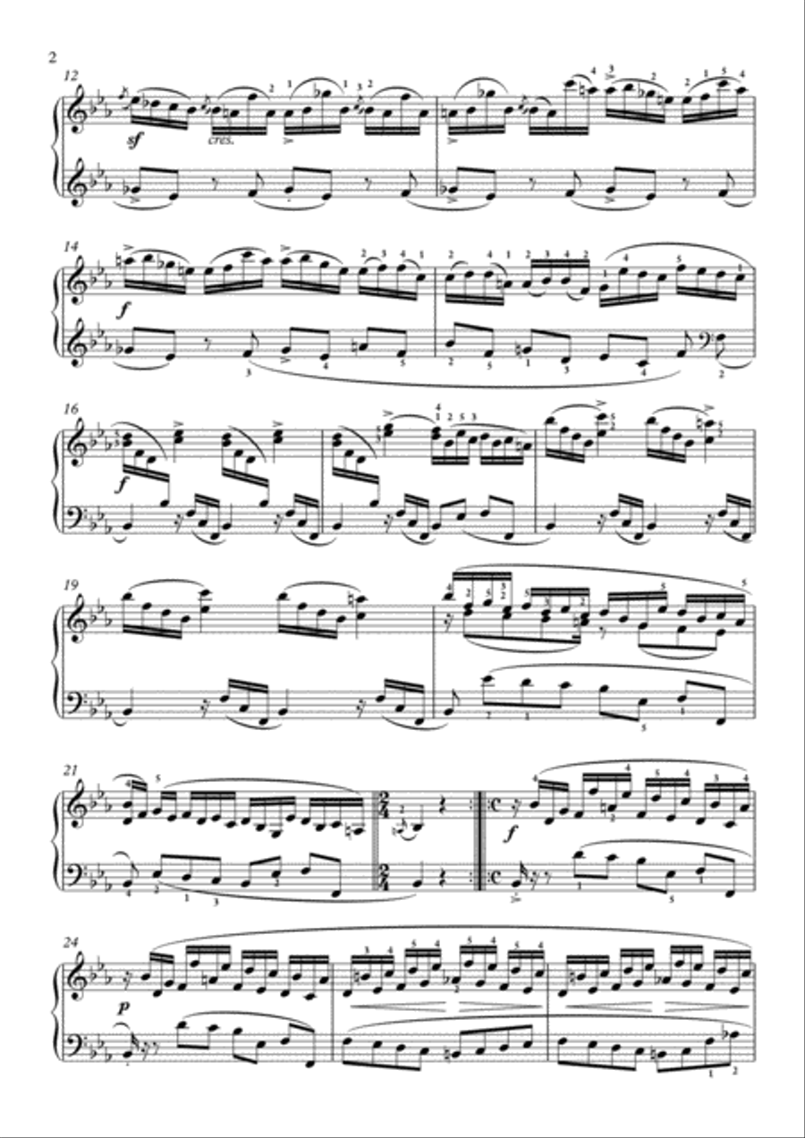 Scarlatti-Sonata in E flat-Major L.20 K.51(piano) Piano Solo scores gallery preview page 3