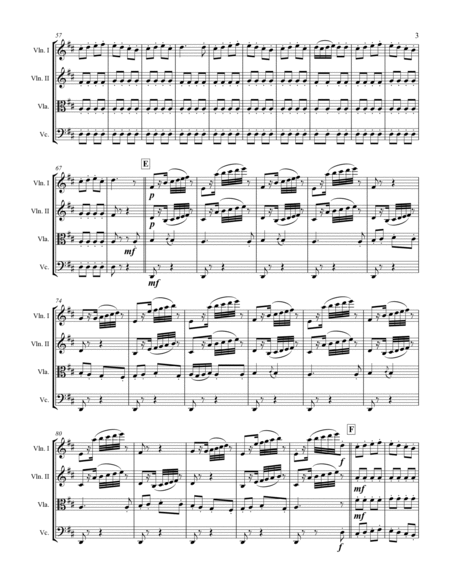 Bizet - Farandole from L'Arlesienne Suite No. II (for String Quartet) image number null
