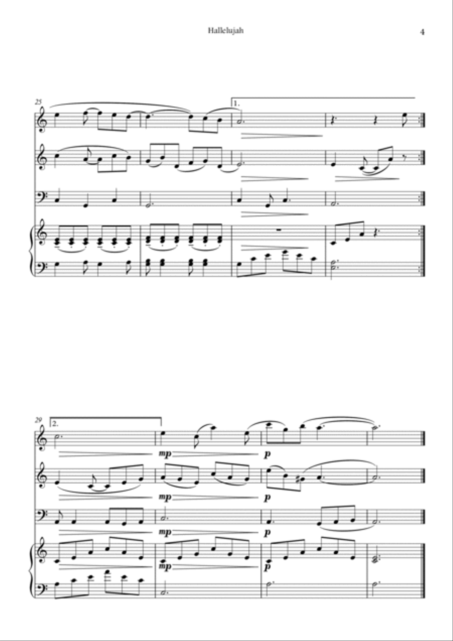 Hallelujah Small Ensemble scores gallery preview page 4