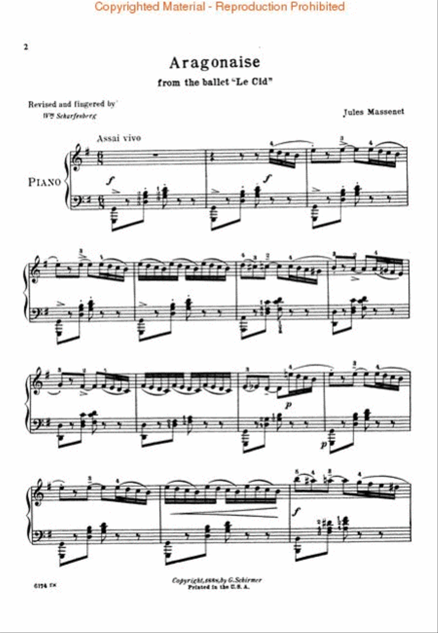 Aragonaise from Le Cid Piano Solo scores gallery preview page 2