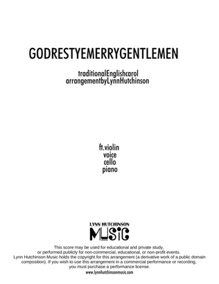 Book cover for God Rest Ye Merry Gentlemen (a la tango)(VOICE / PIANO TRIO / VIOLIN FEATURE)