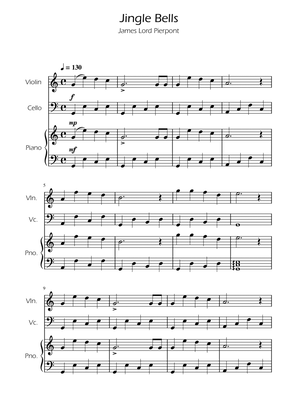 Jingle Bells - Violin and Cello Duet w/ Piano