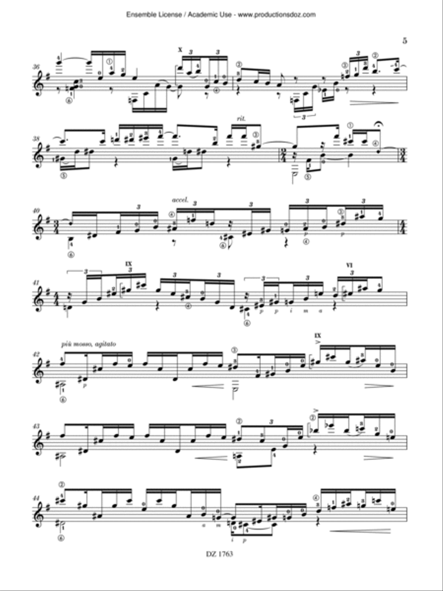 Swan Princess Classical Guitar scores gallery preview page 6