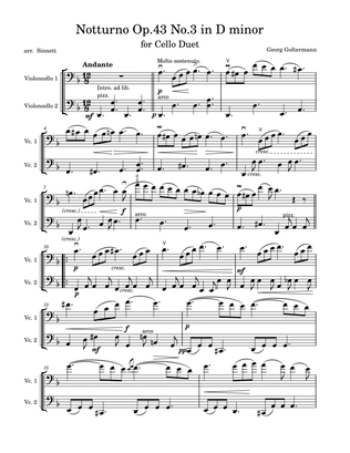 Nocturne in D minor, Op. 43 No. 3