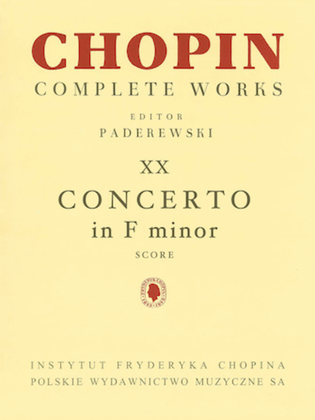 Book cover for Piano Concerto in F Minor Op. 21