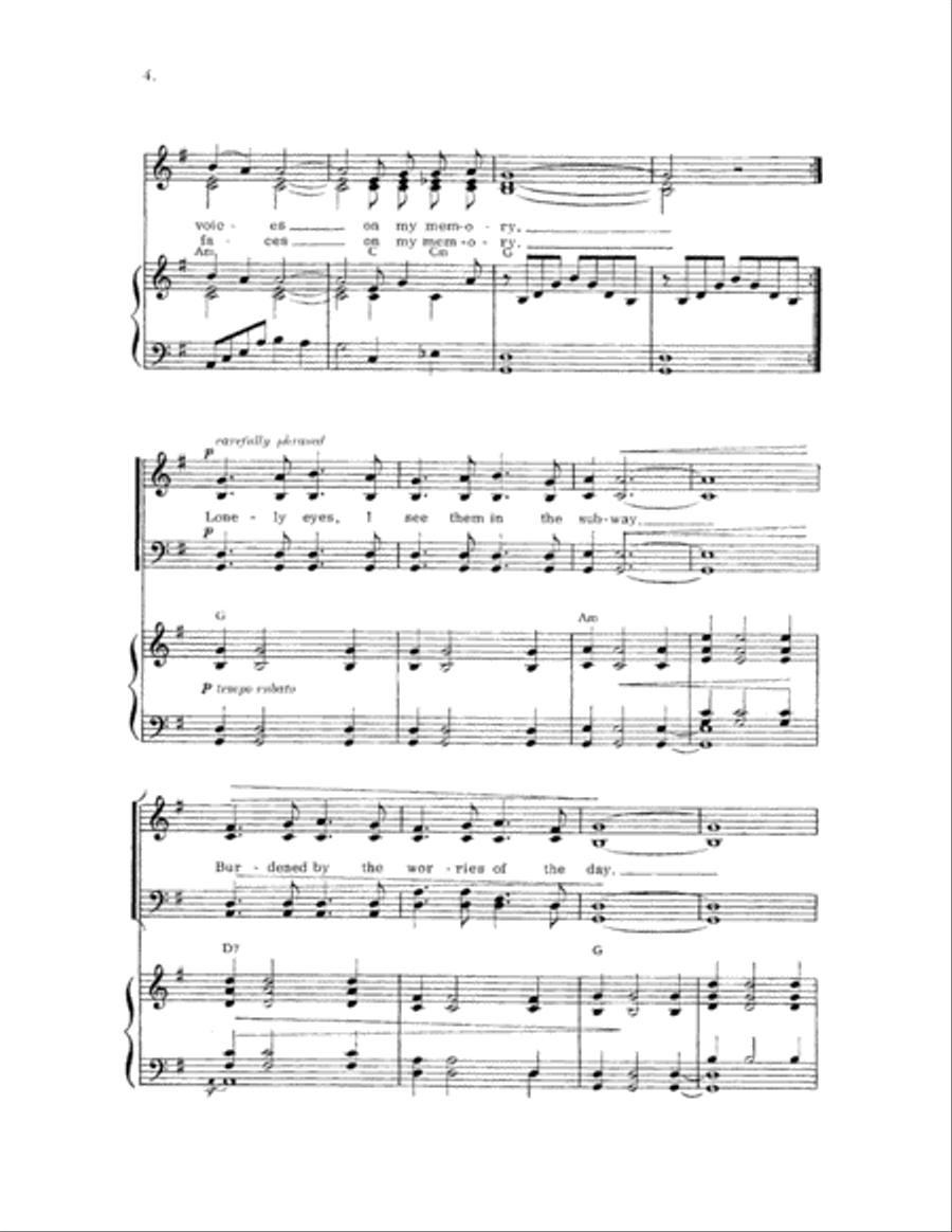 Lonely Voices 4-Part scores gallery preview page 4
