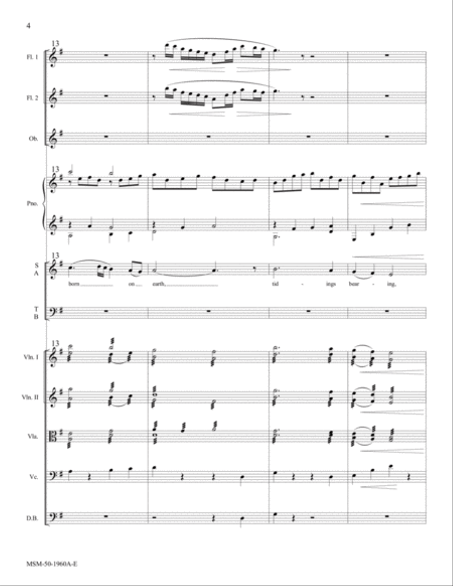 Songs in the Night at Jesus' Birth (Downloadable Orchestral Score) Choir scores gallery preview page 5