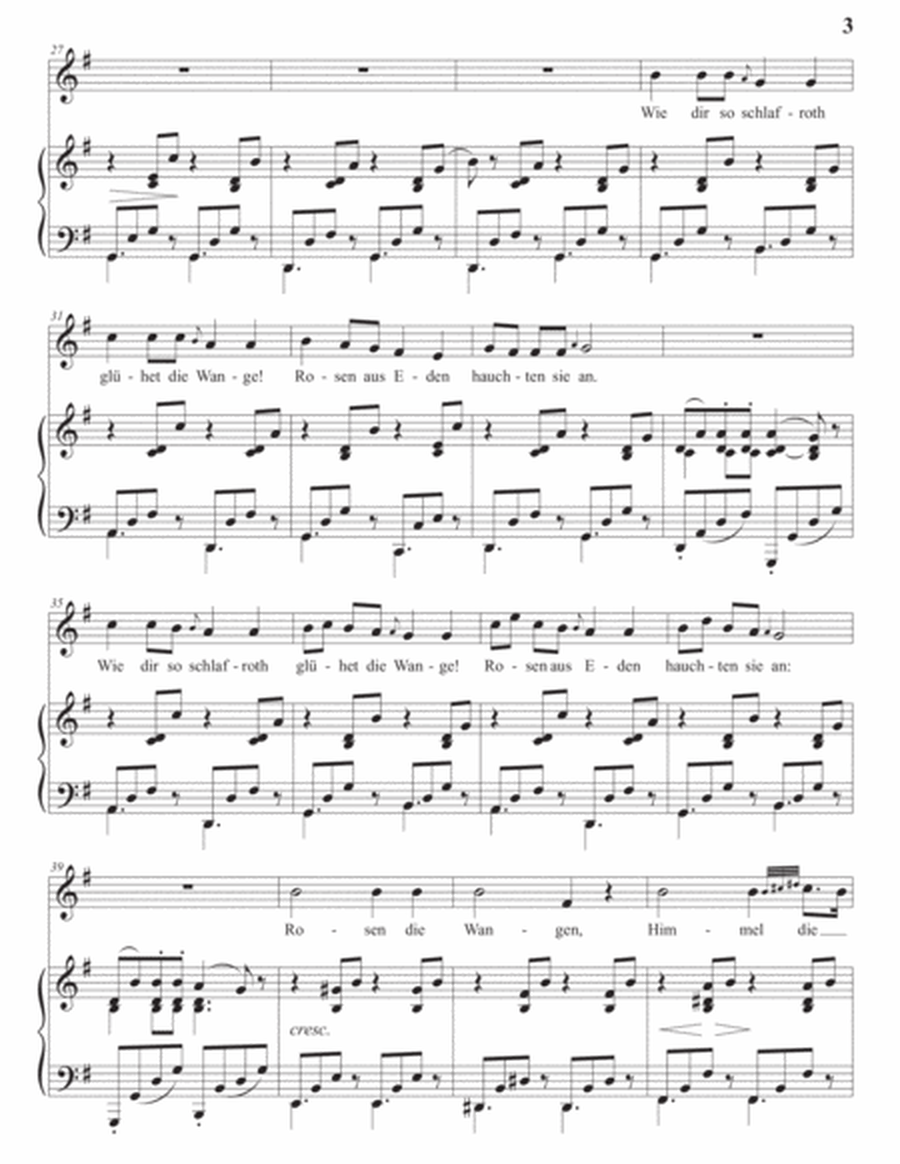 SCHUBERT: Wiegenlied, D. 867 (transposed to G major)