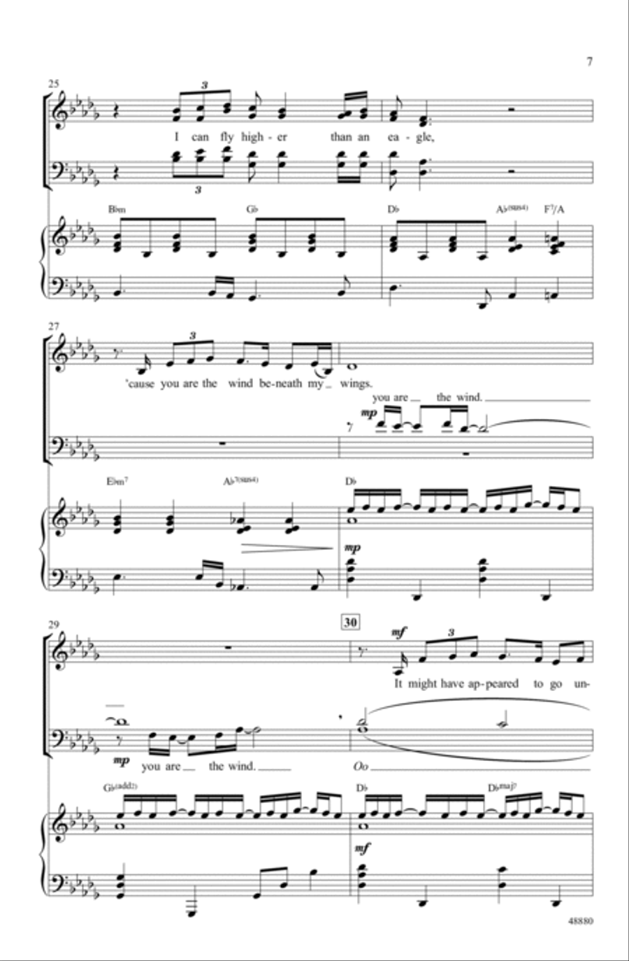 The Wind Beneath My Wings Choir scores gallery preview page 5