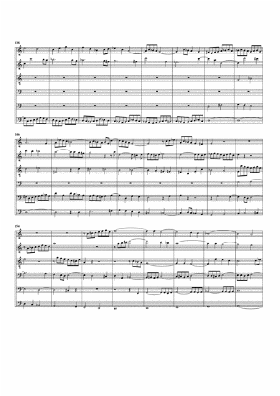 Ricercar a6 from Musikalisches Opfer, BWV 1079 (arrangement for 6 recorders) Large Ensemble scores gallery preview page 6